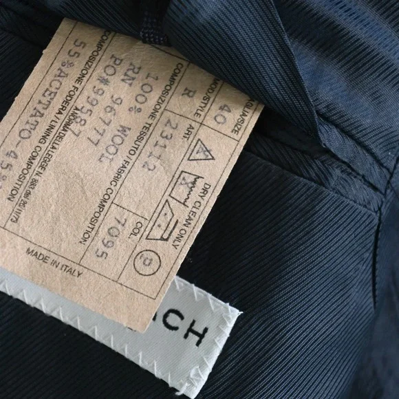 Bachrach 40R 32x32 Navy Blue Stripe Italy Made 100% Wool Mens Jacket Pants Suit‎
